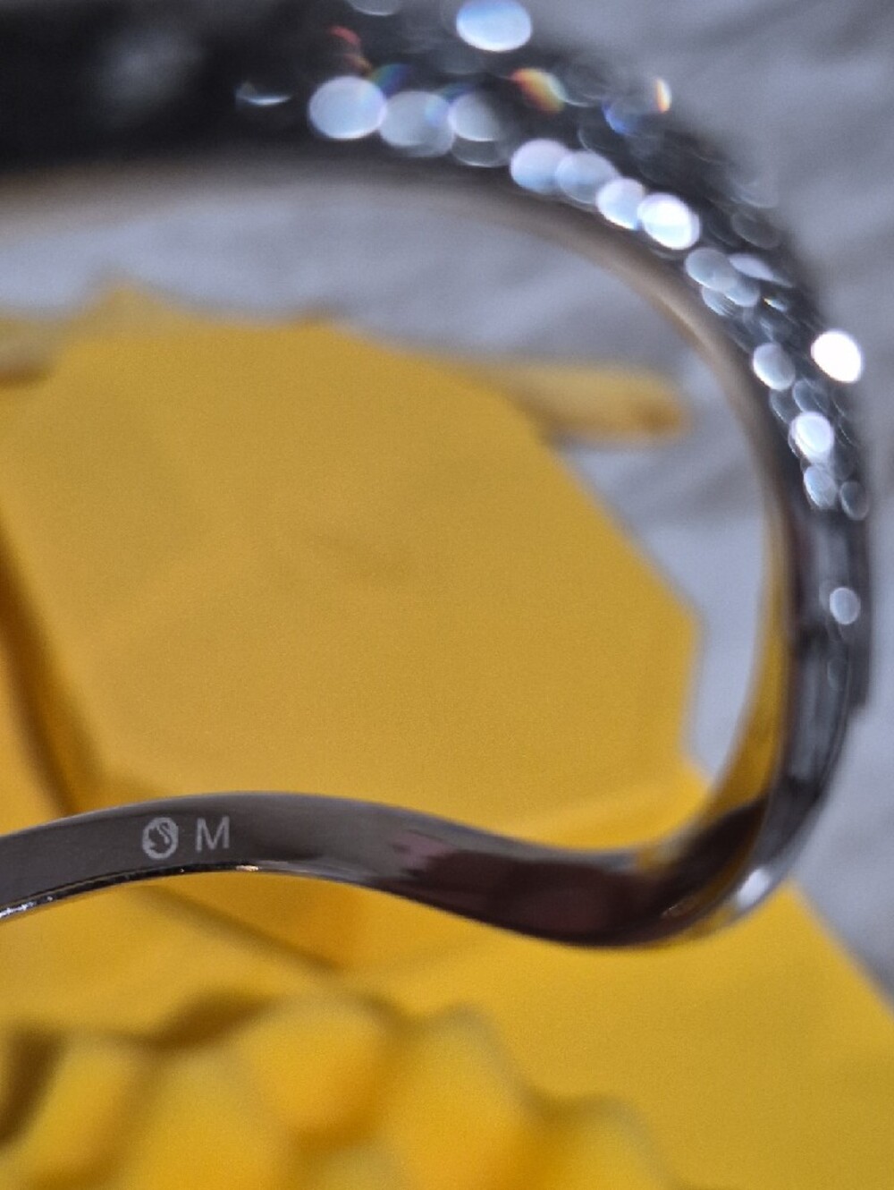 Swarovski Sublima White Crystal Bangle Bracelet Rhodium Plated Elegant Sparkle - Picture 9 of 9